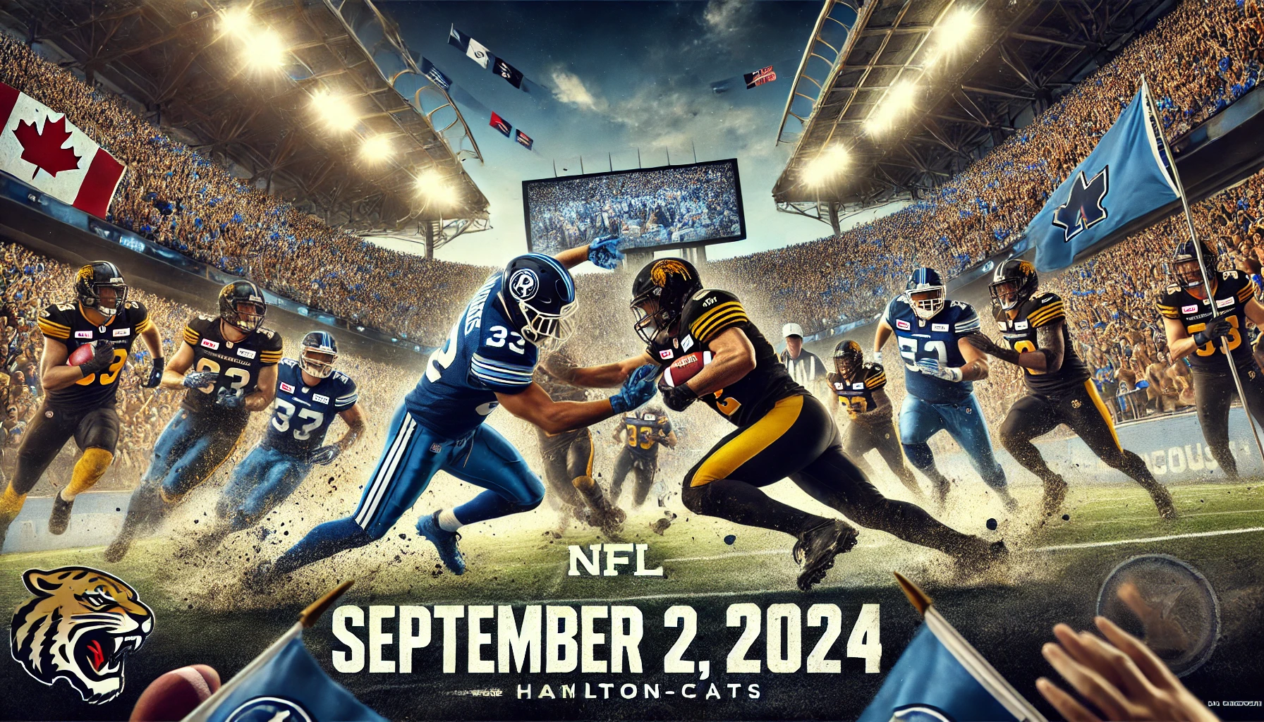 Choque de Titanes: Toronto Argonauts vs. Hamilton Tiger-Cats el 2 de septiembre de 2024 – Un Juego para Recordar